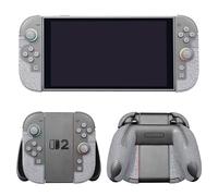 Luck&Link Kit de poignée de contrôleur pour Nintendo Switch 2, peau texturée, antidérapant, absorbant la sueur. Compatible avec les contrôleurs Joy-Con 2, avec poignées, boutons (Ultra - Ciment Gris)