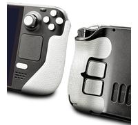 Luck&Link Poignée de contrôleur pour Steam Deck OLED & LCD,Kit de Peau texturé,Contrôleurs Anti-dérapage Absorbant la Sueur Poignées, Boutons, déclencheurs, D-Pad (Pro - Pearl Blanc)