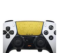 Luck&Link Protecteurs tactiles PS5,Autocollants protecteurs de Texture de Peau pour Boutons à l'arrière de l'PS5DualSense/Edge, Honeycomb-Or, PS5Edge(2pcs)