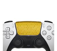 Luck&Link Protecteurs tactiles PS5,Autocollants protecteurs de Texture de Peau pour Boutons à l'arrière de l'PS5DualSense/Edge, Honeycomb-Or, PS5DualSense(2pcs)