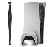Luck&Link Stickers Skin ps5 Console Partie Centrale protège la Peau texturée Stickers Anti - Rayures, ps5 Digital & Disc Edition (Diamant Broyé-Noir, PS5(2020))