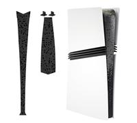 Luck&Link Stickers Skin ps5 Pro Console Partie Centrale protège la Peau texturée Stickers Anti - Rayures, PS5 Pro Digital & Disc Edition(Honeycomb-Noir, for PS5 Pro(2024))