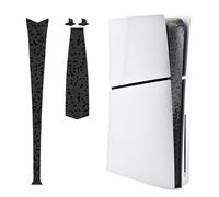 Luck&Link Stickers Skin ps5 Slim Console Partie Centrale protège la Peau texturée Stickers Anti - Rayures, ps5 Slim Digital & Disc Edition (Honeycomb-Noir, PS5 Slim(2023))