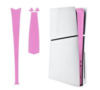 Luck&Link Stickers Skin ps5 Slim Console Partie Centrale protège la Peau texturée Stickers Anti - Rayures, ps5 Slim Digital & Disc Edition (Honeycomb-Rose, PS5 Slim(2023))