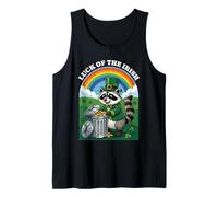 Luck of The Irish Cute Raton Laveur St. Patrick's Day Trash Panda Débardeur