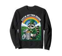 Luck of The Irish Cute Raton Laveur St. Patrick's Day Trash Panda Sweatshirt