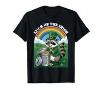 Luck of The Irish Cute Raton Laveur St. Patrick's Day Trash Panda T-Shirt