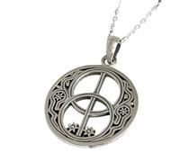 Luck Trader Collier avec pendentif calice puits en argent sterling, chaîne de 46 cm, motif celtique