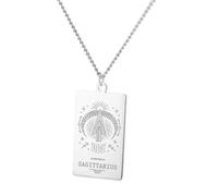 Luck Trader Collier avec pendentif signe du zodiaque en or ou en argent, Acier inoxydable