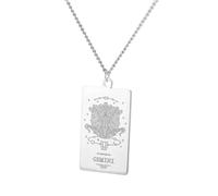 Luck Trader Collier avec pendentif signe du zodiaque en or ou en argent, Acier inoxydable