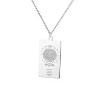 Luck Trader Collier avec pendentif signe du zodiaque en or ou en argent, Acier inoxydable