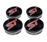 Luck16888 4 pcs 54 mm St Racing Noir Rouge Centre Moyeu de Roue Caps Emblème Coque Cp9 C-1 a096-aa