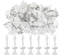 luckaide Lot de 50 anges gardiens - Kit de bricolage - Pendentif ange gardien - Petit pendentif ange gardien - Perles pour bricolage, mariage, anniversaire et baptême