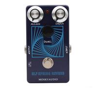 LUCKCDUO Spring Reverb Pédale de guitare avec interrupteur True Bypass pour guitare électrique - Pré-retard réglable et commandes de descente - Coque en métal 11,5 x 6,5 cm Bleu