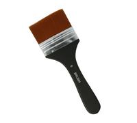 LUCKDANO 1 Pinceau Plat Professionnel - Pinceau Multifonction en Nylon pour Gesso, Peinture Acrylique, Vernis et Peinture Murale avec Manche en Bois confortable. (N°8)