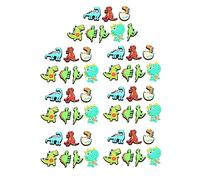 LUCKDANO Accessoires de Chaussures 50pcs Chaussure de Dessin animé - Décorations Mignonnes et Amusantes pour Toboggans à Bulles - pour Filles et Garçons - Personnalisez Vos Chaussures !
