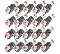 LUCKDANO Adaptateur de Connecteur Mâle BNC 20 Pièces pour Caméra de Vidéosurveillance-PVC Durable, Prise de Vidéosurveillance à Installation Facile, Connexions Courte Distance