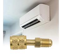 LUCKDANO Adaptateur en Laiton R410, Tuyau de Charge 1/4 "mâle à 5/16" Femelle pour Mini Service A/C Fendu de Haute qualité et Outils de CVC