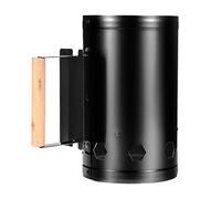 LUCKDANO Allumeur de Cheminée à Charbon de Bois, Allume-feu Rapide en Acier Inoxydable Résistant à la Chaleur, Allume-cheminée pour Barbecue pour Une Cuisine Extérieure Efficace - 1,05 Kg (Black)