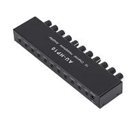 LUCKDANO Amplificateur Stéréo Amplificateur de Casque 10 Canaux - Un Distributeur séparé Compatible avec Les écouteurs 3,5 Mm et 6,35 Mm.Contrôle du Volume Indépendant.Alimentation CC 12V.Approprié