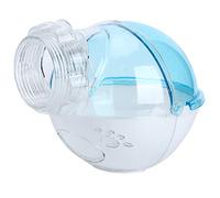 LUCKDANO Ball Hamster, 16 * 12 * 12cm, Diamètre 5,5 Cm Hamster Sand Bath Container House avec Couverture Translucide Blanche Plateau Amovible à Amovible Modèle D'interface Externe pour (Blue)