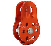 LUCKDANO Bloc de Poulie à Corde Pivotante Simple Robuste en Alliage d'aluminium 26KN pour Corde de 12 Mm - Sécurité Fiable pour l'escalade et le Transport (ORANGE)