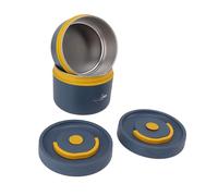 LUCKDANO Boîte à Lunch Ronde avec Couvercle | Acier Inoxydable Anti-fuite | Sûr et Portable | Conteneur à Déjeuner de Grande capacité pour le Bureau | Paquet de 2 avec Sac Thermique (#2)