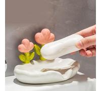LUCKDANO Boîte à Savon Créative en PP à Fleurs, Drainage Efficace, Gain de Place, Forme de Fleur, Pratique, pour Salle de Bain et Maison avec Rangement Polyvalent