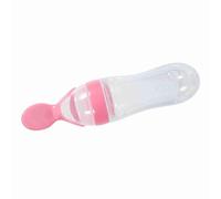 LUCKDANO Botteau à bébé, Biberon Babinet Babinet pour le Jeu de Douche de bébé avec Cuillère 90 Ml de Silicone pour Toddler Nourrir (PINK)
