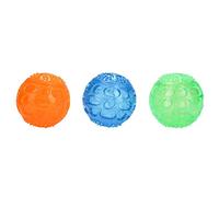 LUCKDANO Boules de Chien, Jouets de Chiot Boules Grinçantes pour Chiens Petit Chien Mâcher des Jouets avec Pic 3pcs Toys pour Les Dents