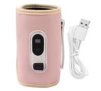 LUCKDANO Bouteille Chauffante, Biberon Réchauffeur de Bouteille Portable pour de Portable Affichage Numérique USB 5 Vitesses Baby Milk Heat Keeper Baby Milk Chauffe pour le Lait Maternel d'eau (PINK)