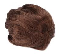 LUCKDANO Bowl Wig Brown Perruque Courte Marron Clair pour Hommes - Aspect Naturel, Aucune Coupe Nécessaire, à la Mode pour Halloween et le Cosplay, de Haute qualité, Ajustement sécurisé