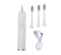 LUCKDANO Brosse à Dents électrique Sonique, électronique, 3 Modes, Batterie 30 Jours, Charge Rapide Type C, Poignée Géométrique [placeholder] avec Tête de Douce et Arrondie pour (WHITE)