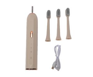 LUCKDANO Brosse à Dents électrique Sonique, électronique, 3 Modes, Batterie 30 Jours, Charge Rapide Type C, Poignée Géométrique [placeholder] avec Tête de Douce et Arrondie pour (Kaki)