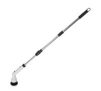 LUCKDANO Brosse de Douche électrique sans Fil avec 9 Têtes de Brosse et une Poignée Réglable, Adaptée au Nettoyage de la Salle de Bain, Conception étanche. (WHITE)