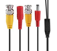 LUCKDANO Câble d'extension CCTV BNC + 2,1 Mm DC - Câble Coaxial Vidéo de Haute qualité de 5 M pour Usage Commercial et Résidentiel - Installation DIY Sûre et Fiable (5M)