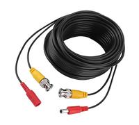 LUCKDANO Câble d'extension CCTV BNC + 2,1 Mm DC - Câble Coaxial Vidéo de Haute qualité de 5 M pour Usage Commercial et Résidentiel - Installation DIY Sûre et Fiable (20m)