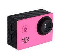 LUCKDANO Caméra d'action 7 Couleurs Mini Caméscope DV 1080P HD écran 2.0 Pouces avec étui Support de Vélo pour L'enregistrement sous-Marin des Sports de Cyclisme (Pink)