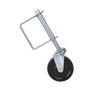 LUCKDANO Capacité de de 110 Lb, Roue de Portail en Caoutchouc de 4 Pouces, Pivotante à Ressort Robuste pour Portails en Bois, avec Absorption des Chocs, Facile à Déplacer et à Rouler,