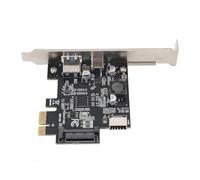 LUCKDANO Carte D'extension USB 3.2 Gen1 5 Gbit/s PCIE 1X vers USB A Type C Type E Transfert de Données Haut Débit pour Connexions Multi-appareils Installation Sécurisée d'un Emplacement