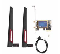 LUCKDANO Carte WiFi PCIe 1200 Mbps 4.0 Double Bande 2,4 GHz 5 GHz Adaptateur Réseau Fil avec Antennes 10 DBi pour 7 8 10 PC de Bureau