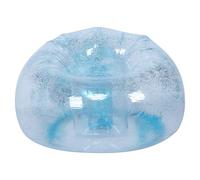 LUCKDANO Chaise Gonflable, Chaise de Haricot Extérieur soufflé canapé avec Décor de Paillette Adulte Transparent Pliant canapé Gonflable pour Salle de Lecture de Chambre à Coucher, 41,7x41.7x27,6
