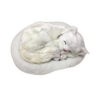 LUCKDANO Chat Endormi Réaliste - Jouet en Peluche pour Chat Endormi avec Tapis - Poupée en Peluche Douce pour Enfants - Ornement Mignon pour la Maison - Cadeau Parfait pour les Amoureux des Chats (#3)