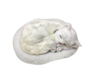 LUCKDANO Chat Endormi Réaliste - Jouet en Peluche pour Chat Endormi avec Tapis - Poupée en Peluche Douce pour Enfants - Ornement Mignon pour la Maison - Cadeau Parfait pour les Amoureux des Chats (#3)