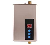 LUCKDANO Chauffe-eau électrique instantané sans Réservoir à la Demande 5,5 KW 220 V avec Technologie Automodulante pour Cuisine, Salle de Bain, Toilettes (GOLD)