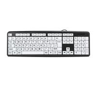 LUCKDANO Clavier Bas à Gros Caractères pour Personnes âgées avec 104 Touches, Clavier Filaire USB Noir pour Personnes âgées (Black)
