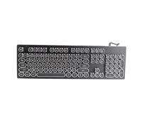 LUCKDANO Clavier de Machine à écrire Noir HJK920, Filaire, 104 Touches, Design Ergonomique, Clics Mixtes Sensibles à la Lumière, pour PC/Ordinateur Portable (Black)