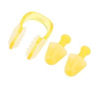 LUCKDANO Clip de Nez Bouts d'oreille, Bouchons d'oreille Clip de Nez Set ' Bouchons ' Ensemble Solicone PC Nage (YELLOW)