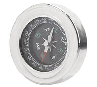 LUCKDANO Compasse, Survie de Randonnée à la Boussole avec de Petite Taille 60 Mm en Acier Inoxydable Portable pour la Randonnée en Camping (Argent et Blanc)