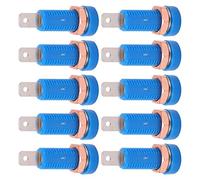 LUCKDANO Connecteur de Bananier, Poteau de Liaison Jack Banana 10pcs 4 Mm de Prise Banane Poste de Liaison à Douille Banane, Connecteurs de Bouchons de pour Instrument électronique (Blue)